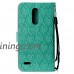 LG Aristo 2 Wallet Case LG Tribute Dynasty Case LG Zone 4 PU leather Case Emboss Mandala Flower Folio Magnetic with Card Holder Kickstand Flip Case for LG Aristo 2 (X210)/K8 2018 Green - B07FF7WQR6